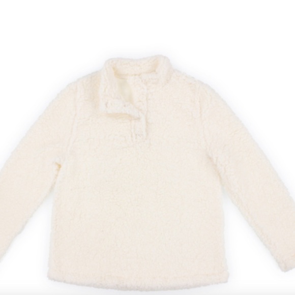Style 5 fuzzy sherpa turtleneck pullover White - Picture 3 of 11